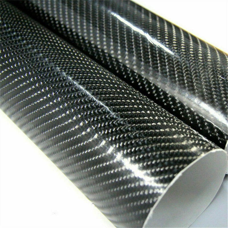 Matte Flat Carbon Fiber CF Black Texture Vinyl Car Wrap Sticker Decal Film Sheet