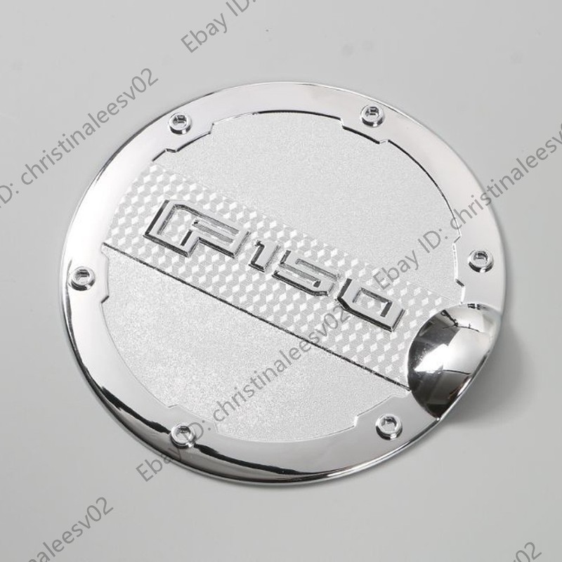 For F150 Gas Tank Cap Fuel Filler Door Cover for 2015-2020 Ford F150 ABS Chrome gallery
