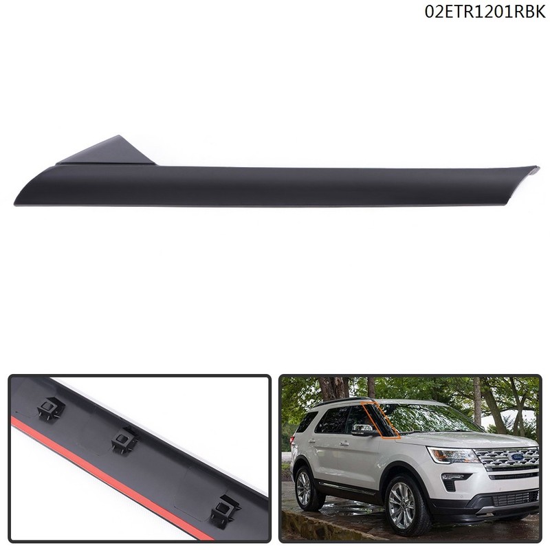 Fit For 11-19 Ford Explorer New Windshield Outer Trim Pillar Molding Right Side