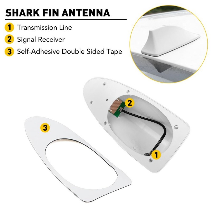 1-10x Shark Fin Roof Antenna Base White Cover For Hyundai Sonata SE GL 2009-2014 gallery