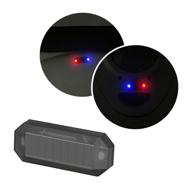 Car Solar LED Flash Light Anti-theft Safety Warning Lamp Accessories Universal gallery