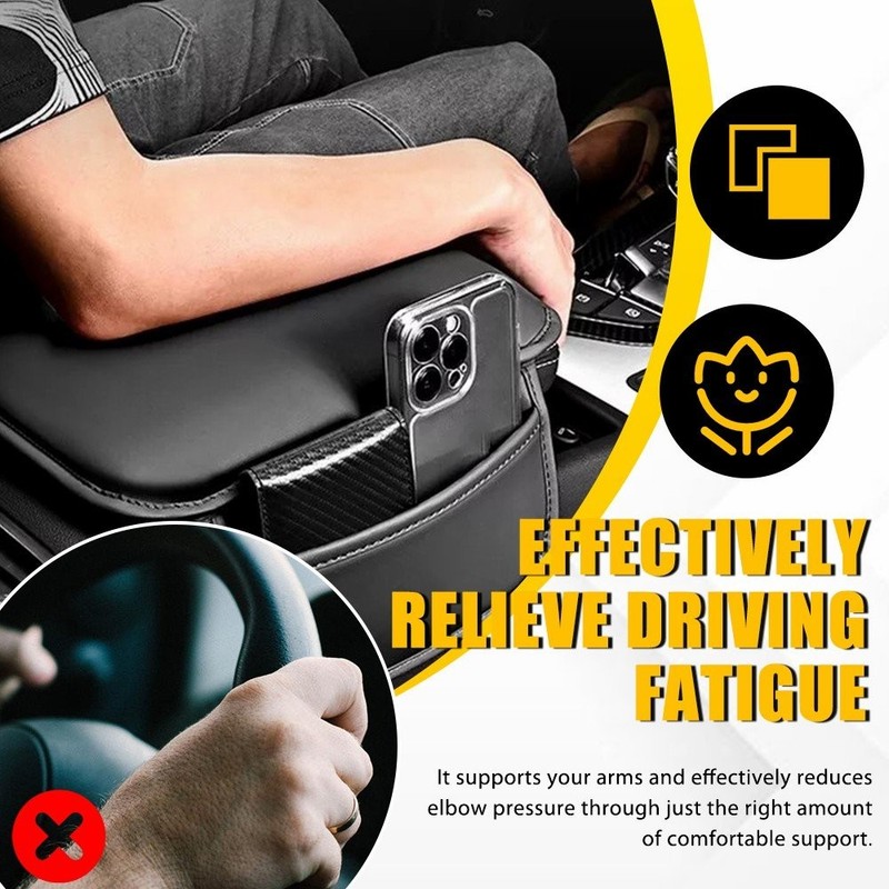 Seat Armrest Cushion Protector Leather Storage Pad For Car Interior Accessories gallery