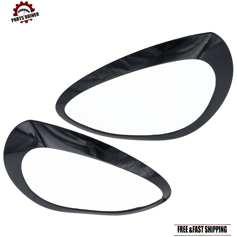 For Mini Cooper Countryman 2017-2024 Black Headlight Ret Ring Left + Right Side