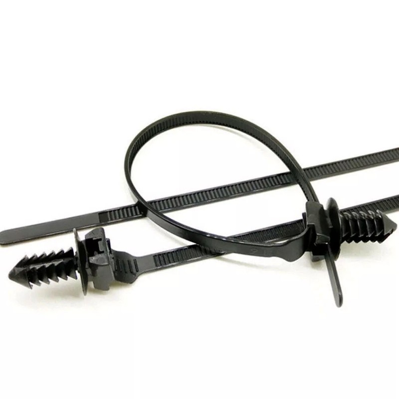 50X5 Size Universal Car Push Mount Cable Zip Tie Nylon Self Locking Cable Strap gallery