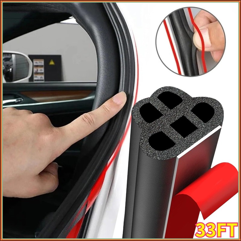 33FT Car Door Edge Rubber Seal Weather Strip For Nissan L Shape Accessories