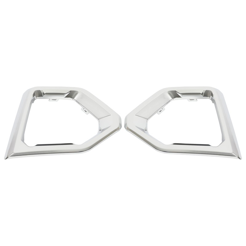 For GMC Sierra 1500 Denali 2019-2022 Front Fog Light Trim Bezel Cover Chrome Set