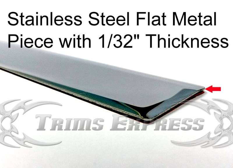 fit:2007-2012 Lexus ES 350 6Pc Flat Stainless Steel Body Side Molding Trim 1/2" gallery