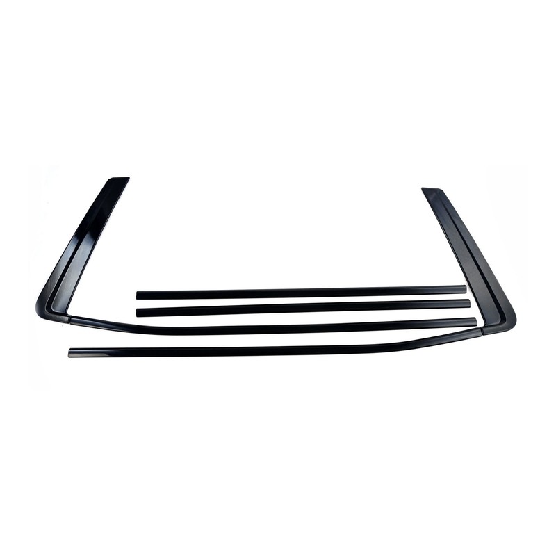 6 Piece Metallic Black Tape-on Window Trim Set Fits 2021-2024 Chevrolet Tahoe