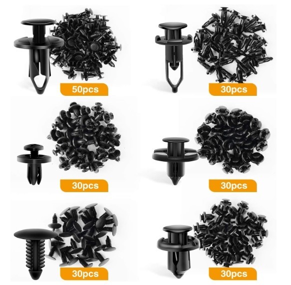 200pcs Universal Car Fender Clips Plastic Push Bumper Retainer Rivet Fastener Ki gallery