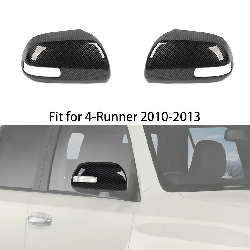 Carbon fiber Car Side REARVIEW Mirror Panel Guard Cover Trim For 4Runner 2010-13
