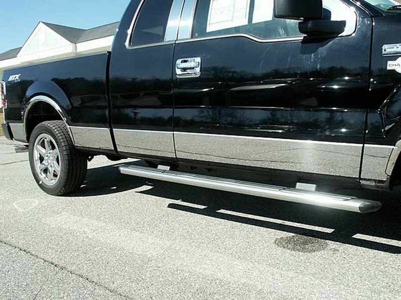 2009-2014 Ford F-150 Super Cab 8' Rocker Panel Trim 10Pc 7" Stainless Steel NF