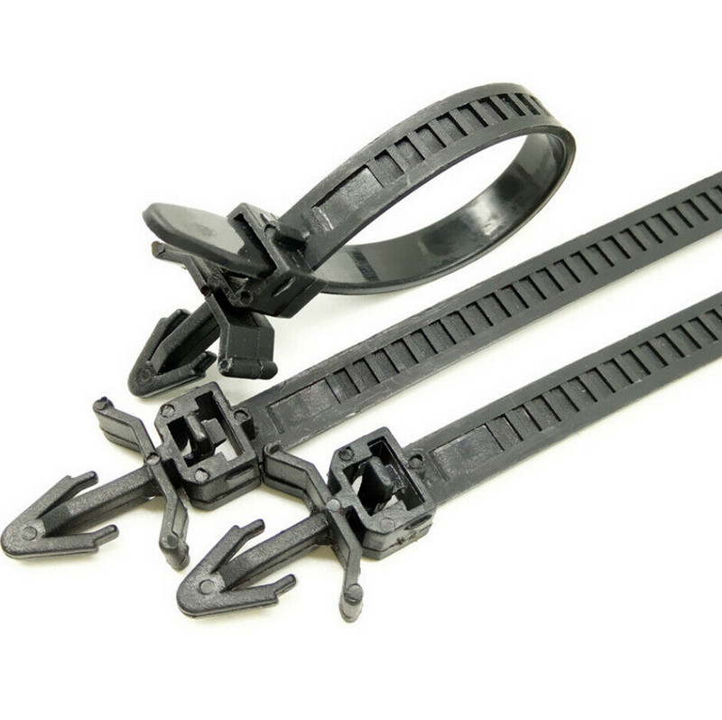 50PCS/SET 145x7.8mm Nylon Car Fixed Wrap Strap Cable Wire Zip Tie Fastener Clips gallery