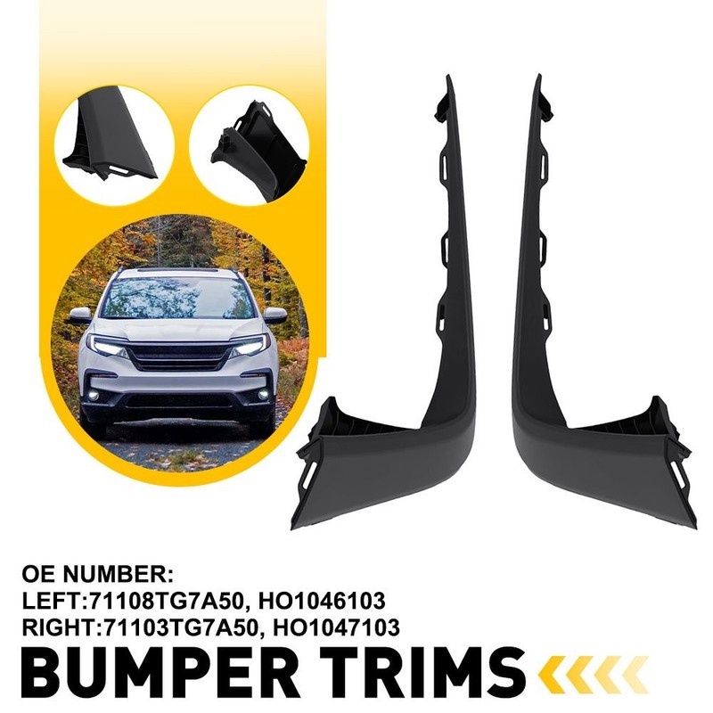 Upper For 2019-21 2022 Honda Pilot EX-L Front Left Right Bumper Molding Trim EXD