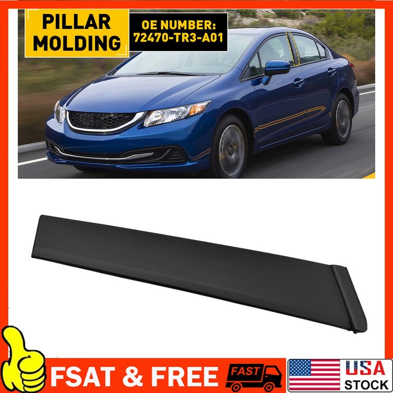 Front Left Driver Side Door Molding Trim For 2012-2015 Honda Civic 4 Door