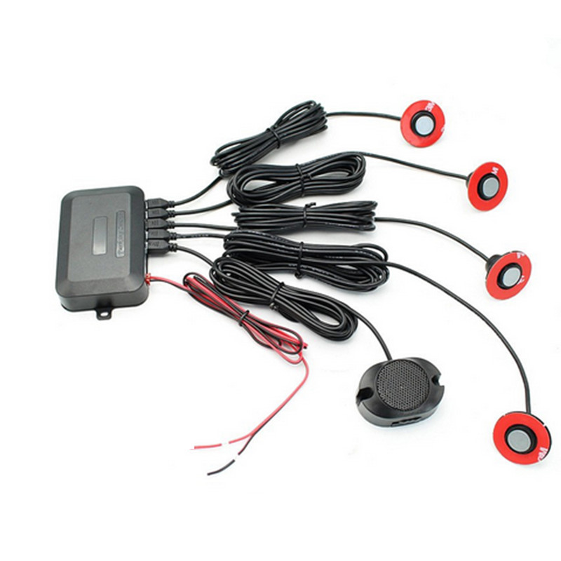 Car Reverse Backup Rear Radar Sound Buzzer Alarm System With 4 Parking Sensors gallery
