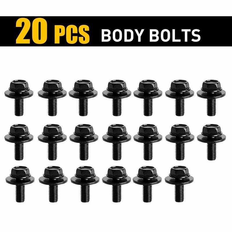 Bolts Screws Fastener M6 10mm Hex For Car Body Fender Engine Splash Shield EOA