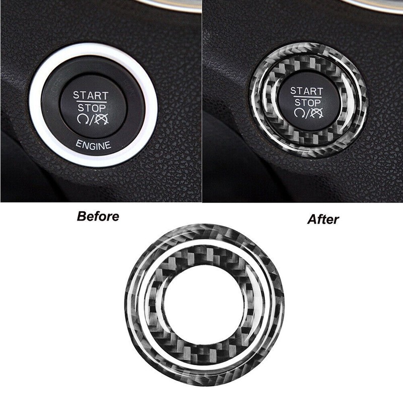 13Pcs Carbon Fiber Full Interior Set Cover Trim For Dodge Challenger 2015-2022 gallery