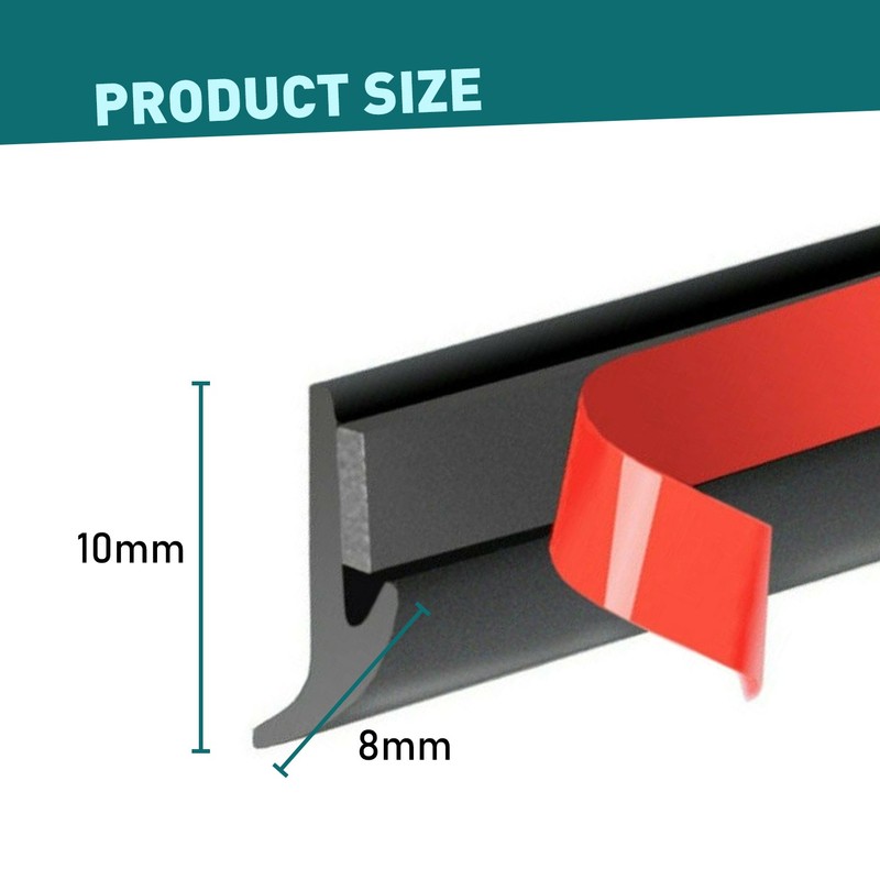 16 Feet Car Door Edge Trim Lock Guard Moulding Rubber Seal Strip Protector Decor gallery