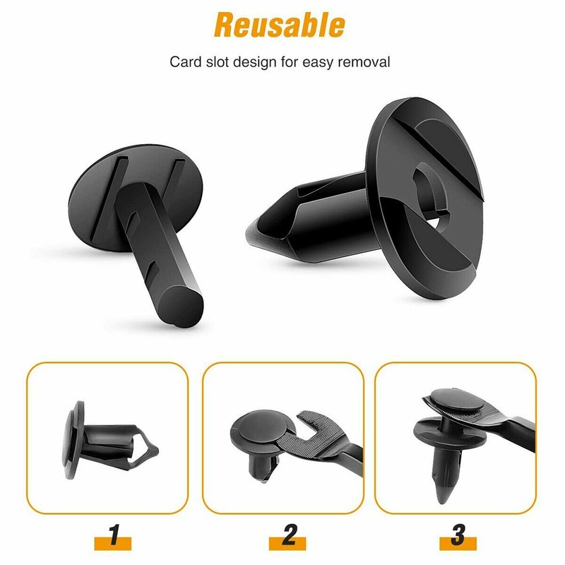 50 Pieces Universal Nylon Plastic Fastener Rivet Clips Retainers For Ford Chevy gallery