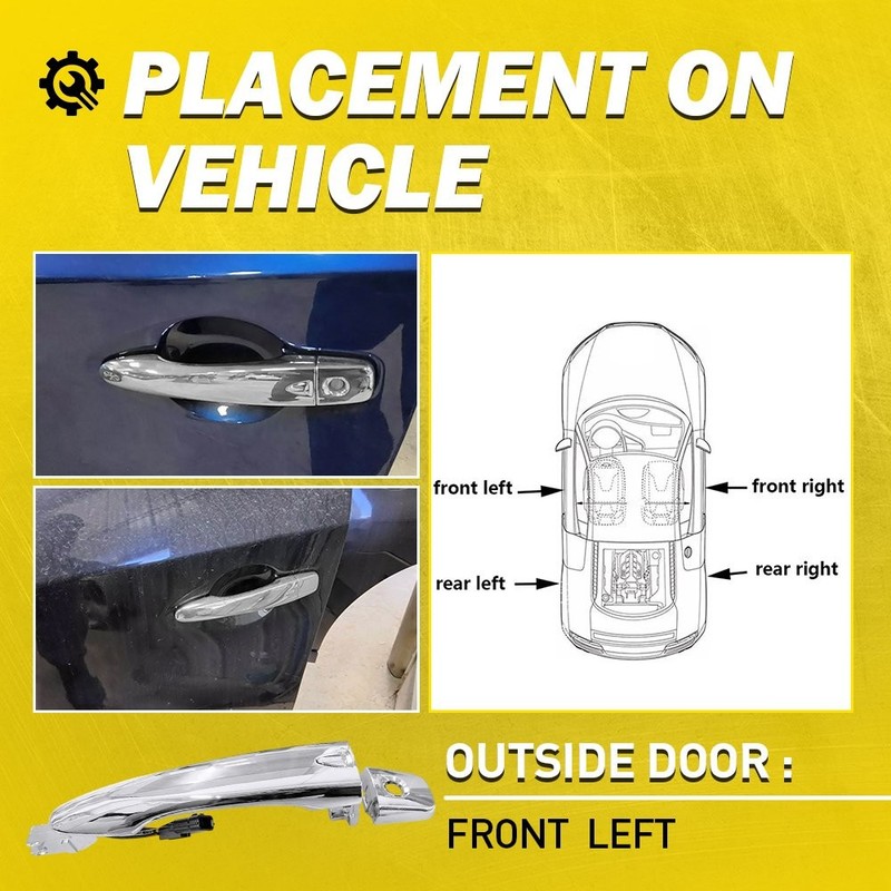Exterior Door Handles Front Driver Left Side For Nissan Murano Rogue 2015-2023 gallery