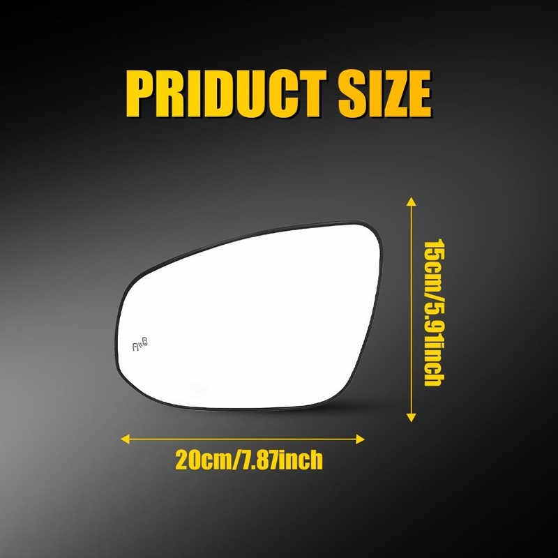 Left Side Mirror Glass Heated Blind Spot for 19-24 Toyota RAV4 RAV4 Hybrid 1-10X gallery