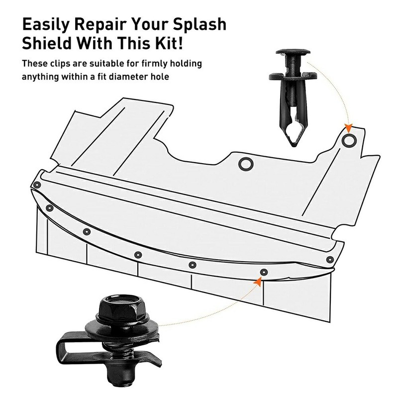 35PCS ENGINE UNDER COVER SPLASH SHIELD GUARD BODY BOLT U-NUT CLIPS FASTENER NEW gallery