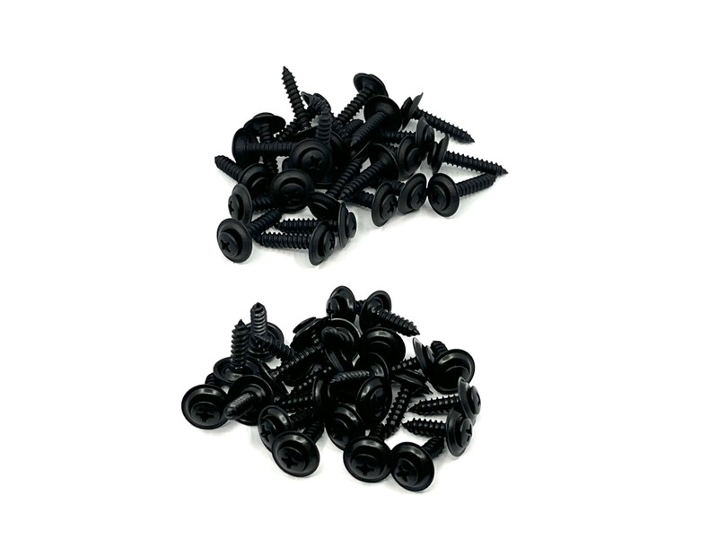 50 pcs phillips head black finish washer trim screws (25) 10×3/4 & (25) 10×1 F