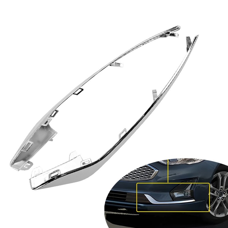 2PCS Front Bumper Fog Light Grill Bezel Cover Chrome For Ford Fusion 2019-2020