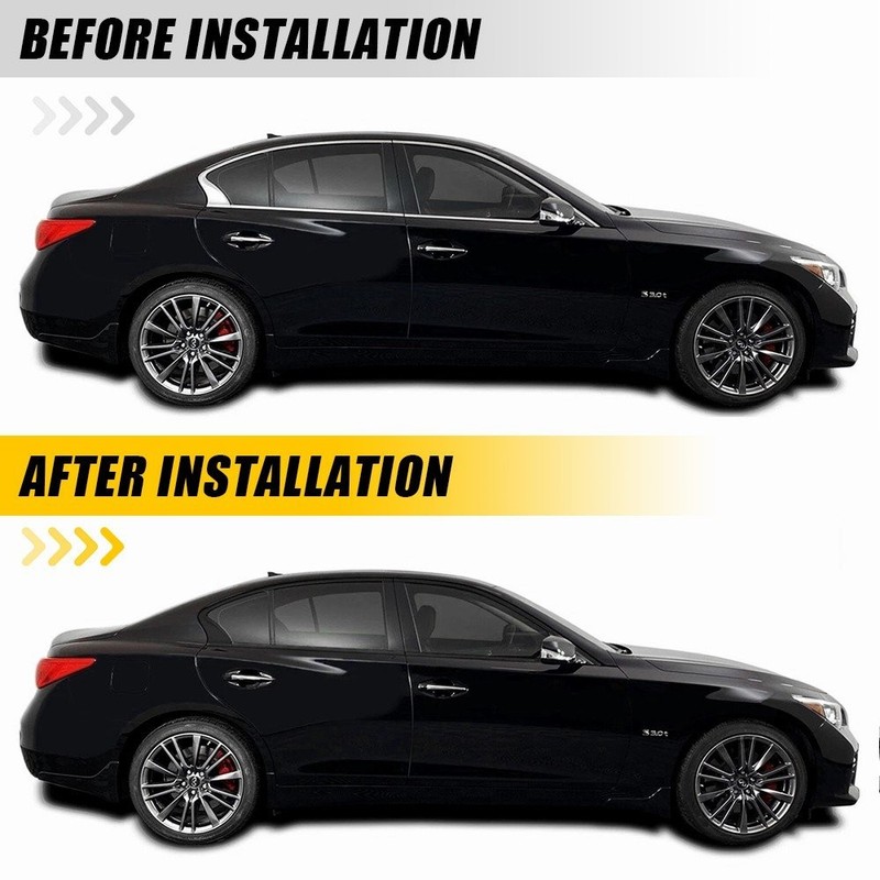 For Infiniti Q50 Q50S 14-24 Chrome Delete Window Trim Gloss Black Overlay 10-50X gallery