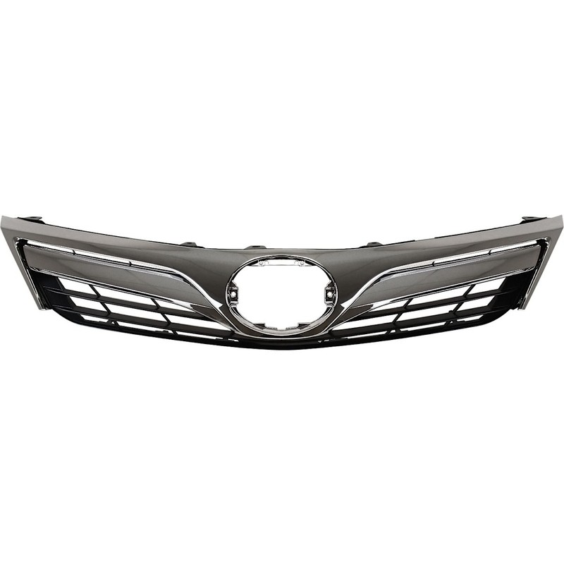 Grille Assembly For 2012-2014 Toyota Camry Painted Black Shell and Insert CAPA