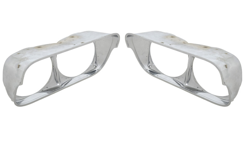 OER Diecast Zinc Headlamp Bezel Set For 1968 Impala Bel Air Biscayne Caprice