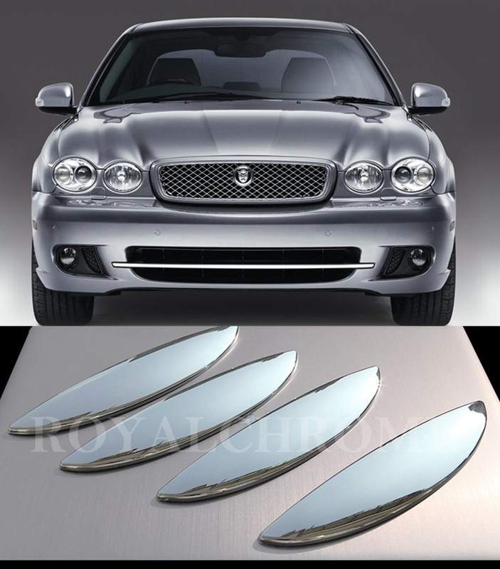 US STOCK Set x4 BRIGHT CHROME Door Handle Covers for Jaguar X Type X400 X-TYPE