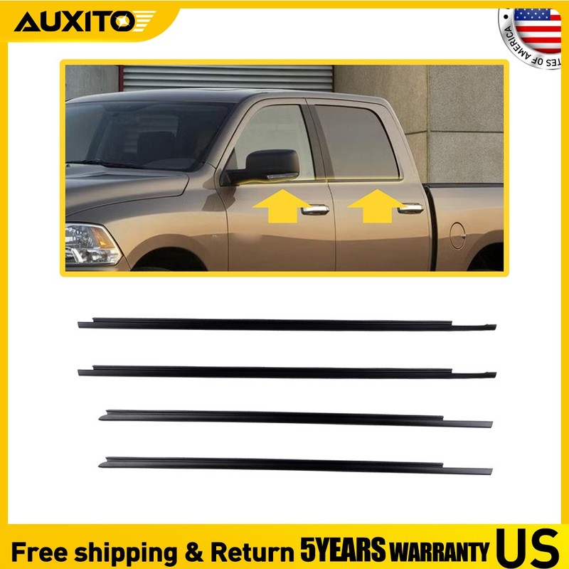 4X Weatherstrip Window Moulding Trim Seal Belt Fits Ram 1500 2500 3500 2009-21 D