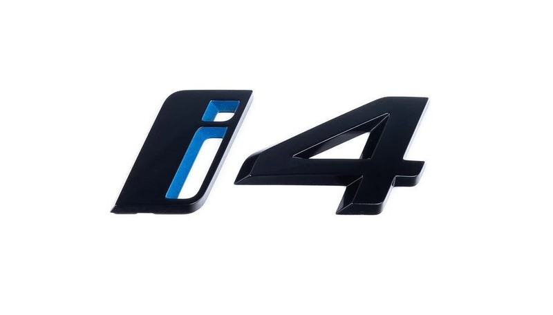 For BMW Genuine G26 Tailgate Boot Lid i4 Black Lettering Emblem Badge