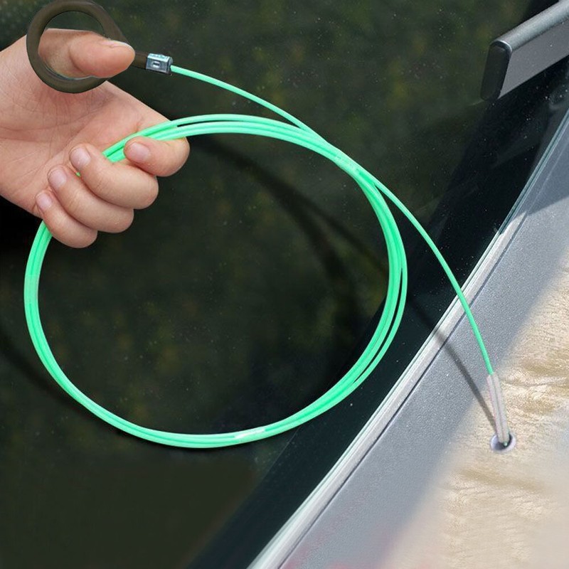 Car Drain Cleaner Flexible Scupper Clean Brush Tool Wiper Wheel Sunroof Dredge