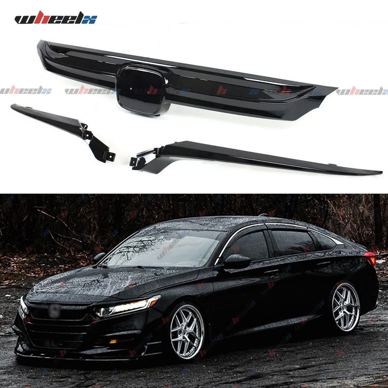 JDM Sport Style Front Grille W/ Glossy Black Garnish For Honda Accord 2018-2020