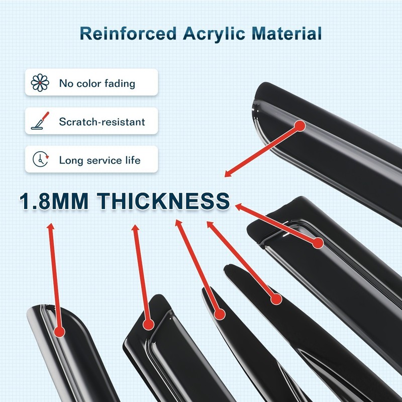 Wind Deflector For 2017-2022 Honda CR-V 2017-2022 New Tape-on 6x 6pcs JDM gallery