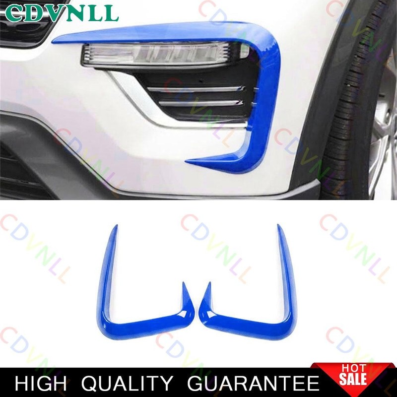 For Ford Explorer 2020-2024 Bright Blue Front Fog Light Lamp Bumper Strip Cover