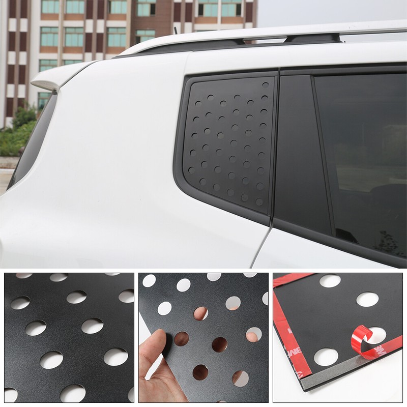 2xTriangular Window Glass Decor Cover Trim for Jeep Renegade 2016-23 Accessories gallery