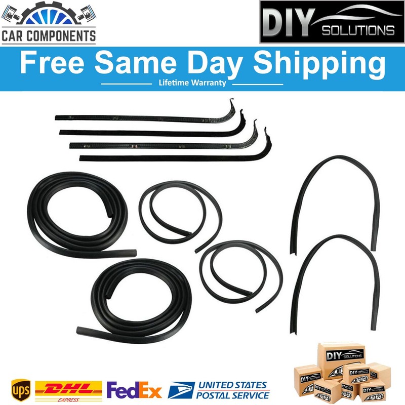 New Door & Window Run Channel Sweeps Seals Kit For 1967-1970 Ford F100 F250 F350