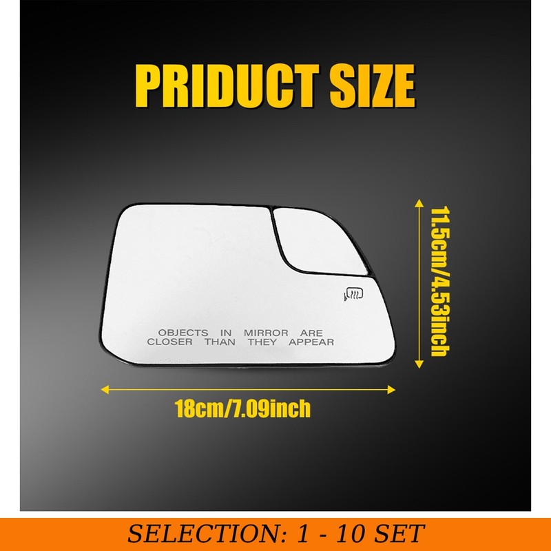 1-10x Clear Heated Tow Mirror Glass Fit 2011-2015 Lincoln MKX Right CT4Z17K707C