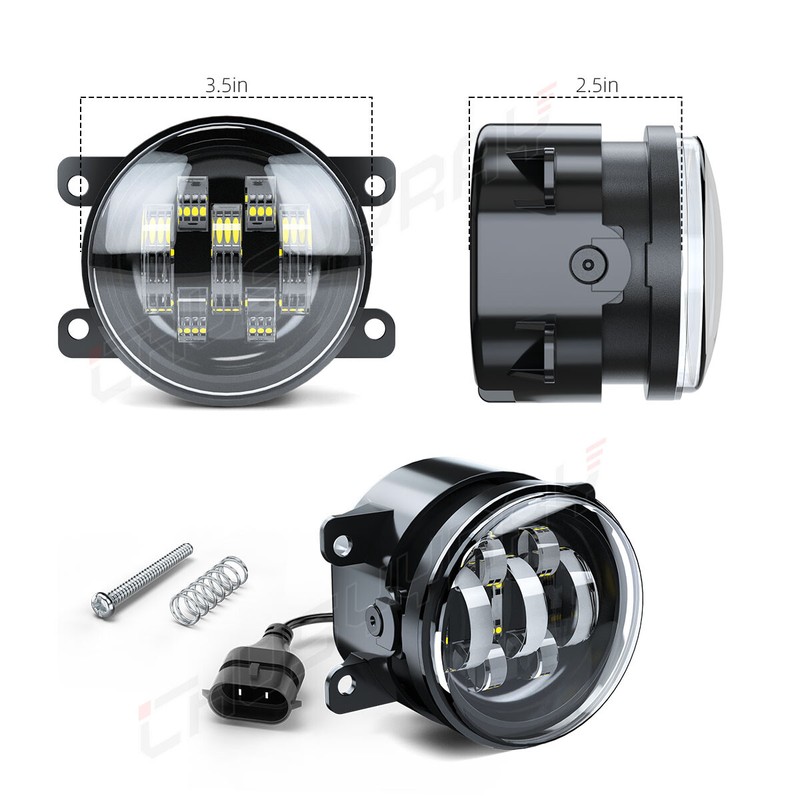 Pair LED Fog Light Driving Lamp Front Bumper Accessories Driver&Passenger Side gallery