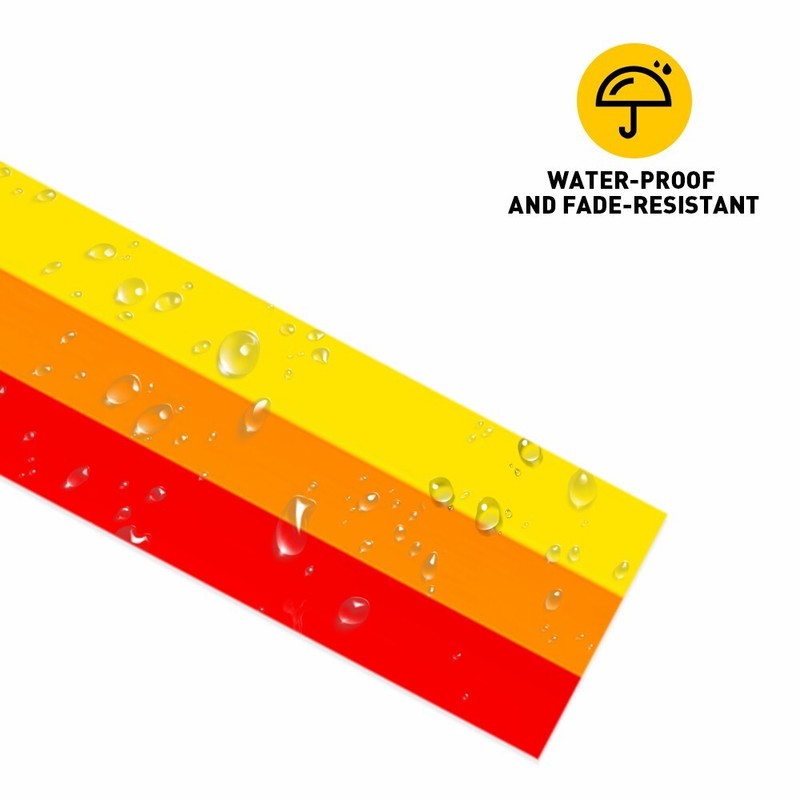 Racing Plaid Side Door Fender Skirt Stripes Decal Stickers Red Orange Yellow NEW gallery