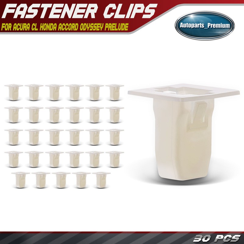 30Pcs 8mm x 11mm Nylon Bumper Cover Grommet Retainer Clips for Honda CR-Z Acura