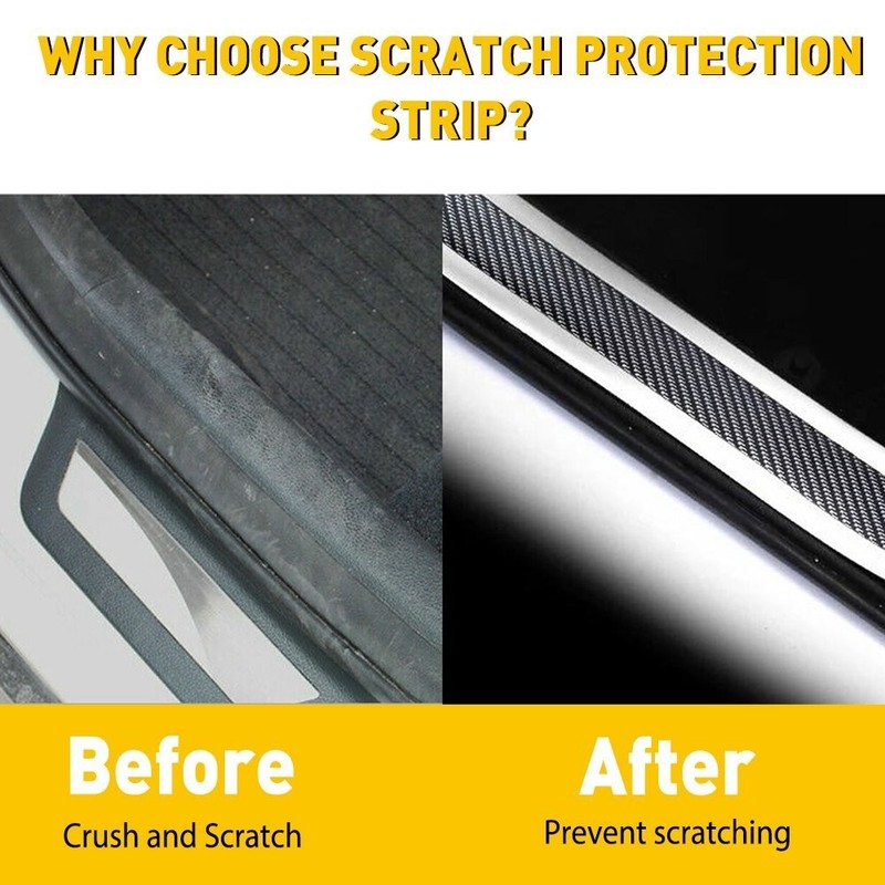 10cm Door Carbon Fiber Sticker Body Anti Scratch Protector Sill Scuff CoverStrip gallery