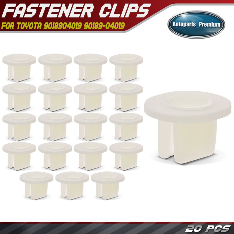 20Pcs 6.5 mm x 8.5 mm Nylon Screw Grommet Retainer Clips for Toyota 9018904019
