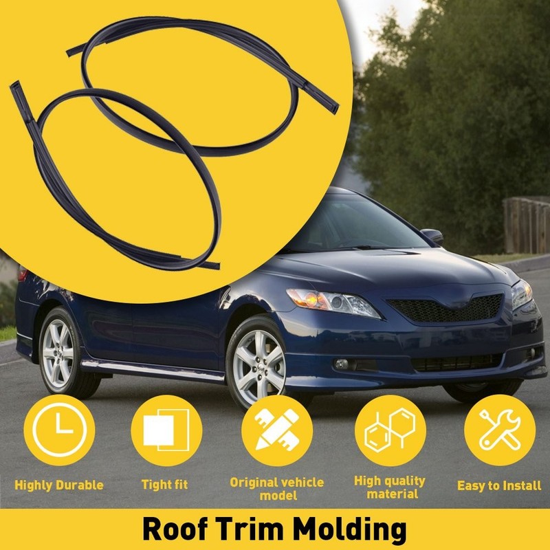 1 Pair Roof Drip Molding 75556-06030+75555-06030 For 2007-2011 Toyota Camry US gallery