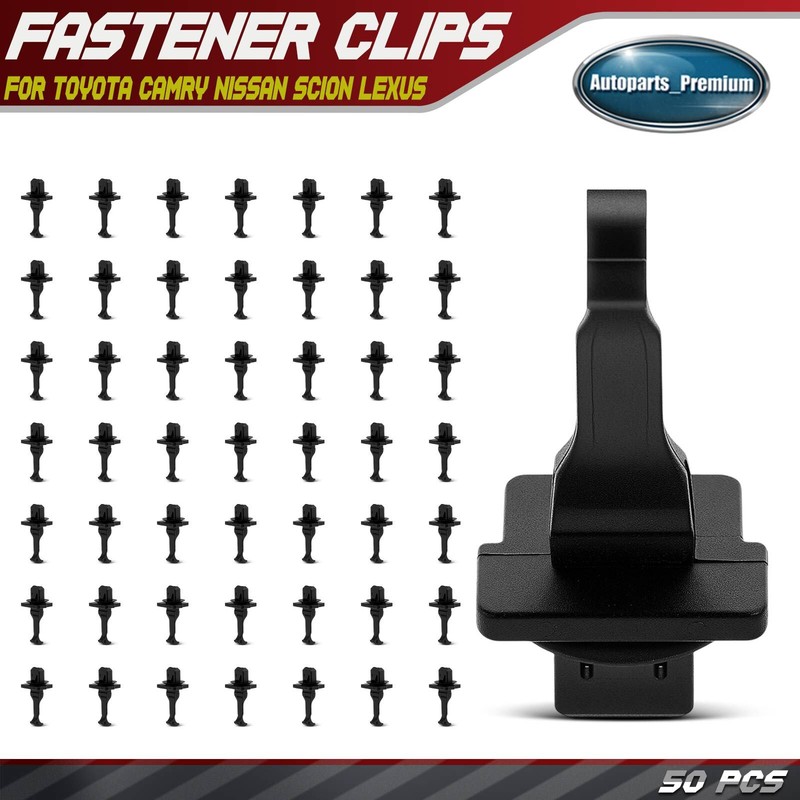 50x 7x12mm Nylon Roof Garnish & Front Pillar Post Trim Clips Retainer for Toyota