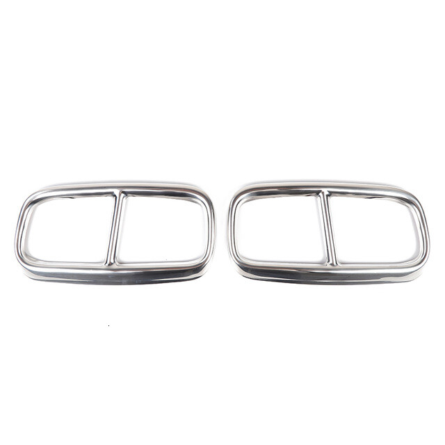 2x Tail Tailpipe Throat Exhaust Pipes Decor Cover Trim for Dodge Challenger 15+ gallery