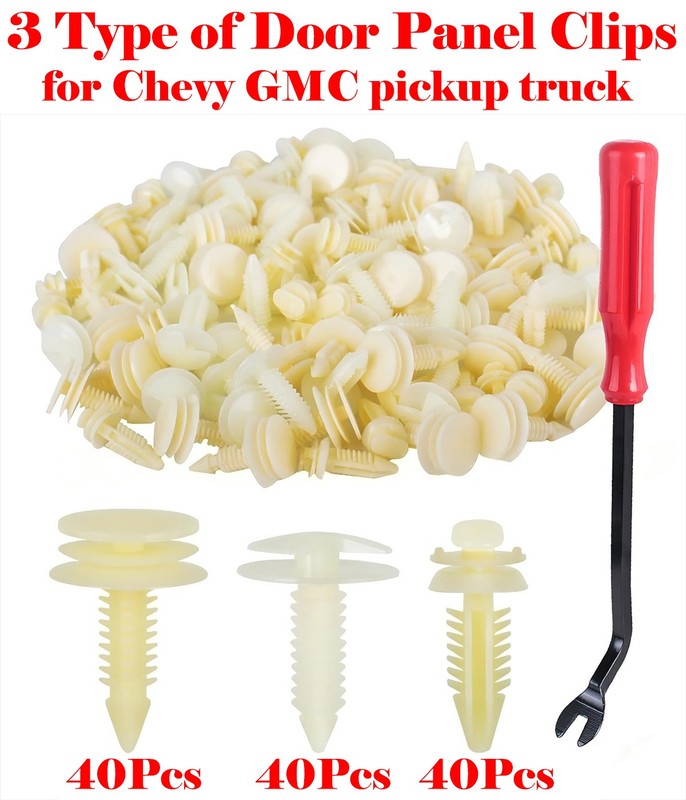120Pcs Front Door Trim Panel Retainers Fasteners Push Clips Fit for Chevy GMC
